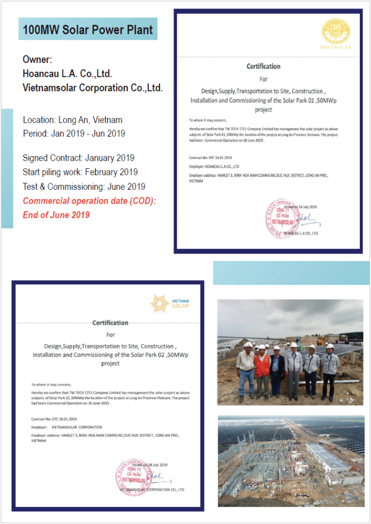 100 MW Solar Power Plant , Vietnam